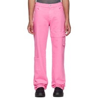 1017 ALYX 9SM Pink Oversized Denim Cargo Pants 231776M186005