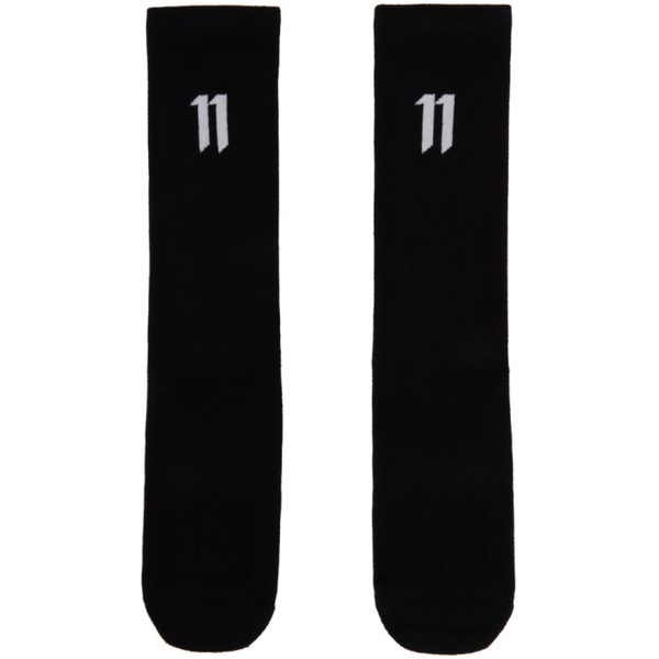  11 바이 보리스 비잔 사베리 11 by 보리스 비잔 사베리 Boris Bidjan Saberi Three-Pack Black Calf-High Socks 241610M220006