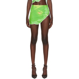 1XBLUE SSENSE Exclusive Green Slime Miniskirt 222432F090007