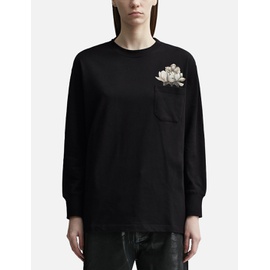 3.Paradis Black Flower Long Sleeve T-shirt 875469