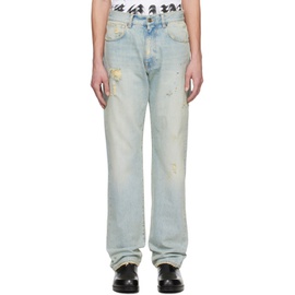 424 Blue Distressed Jeans 241010M186000