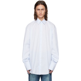 424 White & Blue Pinstripe Shirt 241010M192003