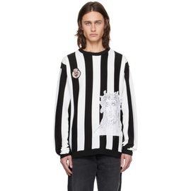 424 Black & White Striped Sweater 241010M201001
