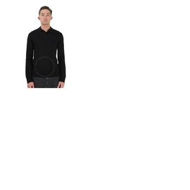 A Cold Wall Mens Black Long Sleeve Merino Wool Polo Shirt ACWMK028 Black