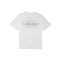 A Cold Wall Mens White Logo-print T-shirt ACWMTS045 WHTE