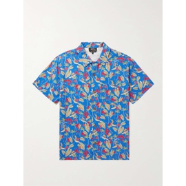 아페쎄 A.P.C. Lloyd Convertible-Collar Printed Crepe Shirt 1647597295073065