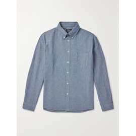 아페쎄 A.P.C. Edouard Button-Down Collar Cotton-Chambray Shirt 1647597323959446