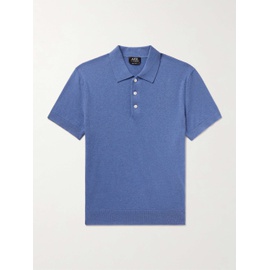아페쎄 A.P.C. Gregory Logo-Embroidered Cotton and Cashmere-Blend Polo Shirt 1647597323956002
