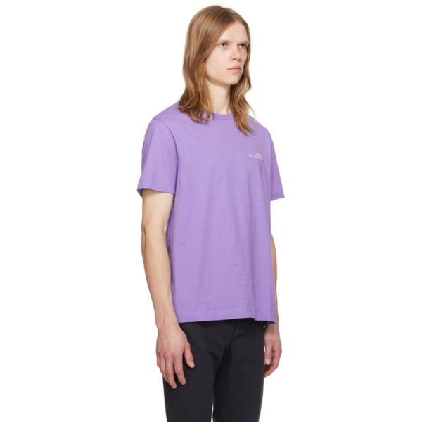  아페쎄 A.P.C. Purple Item T-Shirt 241252M213015