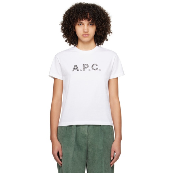  아페쎄 A.P.C. White Bonded T-Shirt 241252F110031
