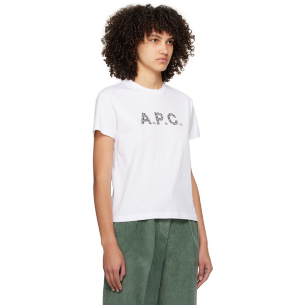  아페쎄 A.P.C. White Bonded T-Shirt 241252F110031
