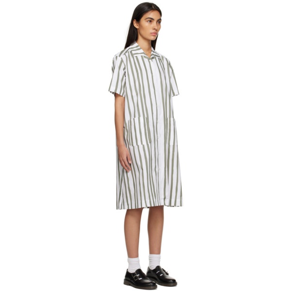  아페쎄 A.P.C. Green & White Rosita Midi Dress 231252F054012