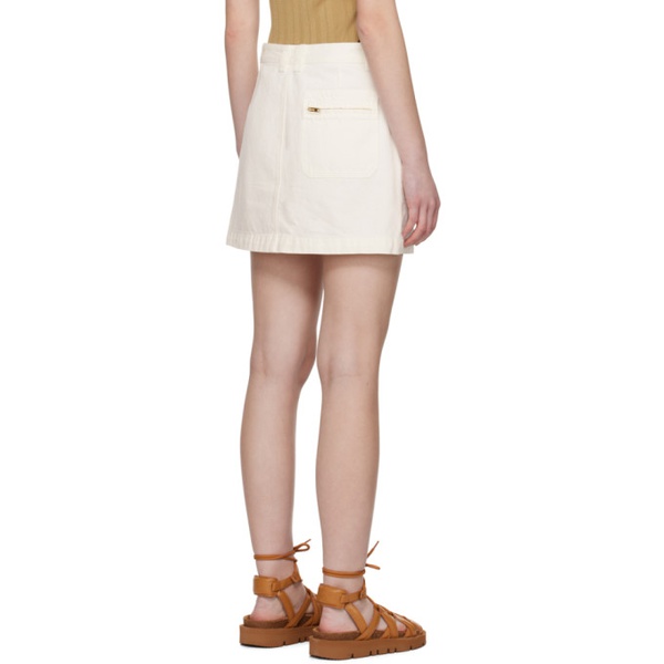  아페쎄 A.P.C. 오프화이트 Off-White Sarah Denim Miniskirt 241252F090005