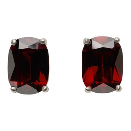 Silver & Red Abra Earrings 241526M144001