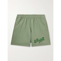 ADISH Tatreez Wide-Leg Logo-Embroidered Cotton-Jersey Shorts 1647597307415602