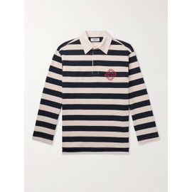 ADISH Kharaz Logo-Embroidered Striped Cotton-Jersey Polo Shirt 1647597307415595