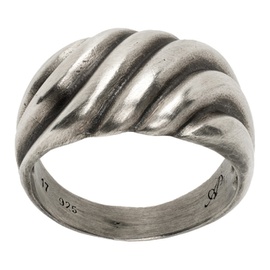 AFTER PRAY Silver Pretzel Carving Ring 232138M147000