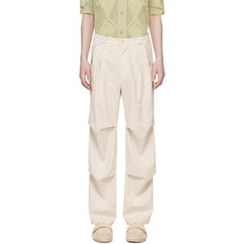 AFTER PRAY Beige Technical Trousers 241138M191009