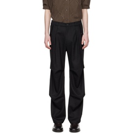 AFTER PRAY Black Technical Trousers 241138M191008
