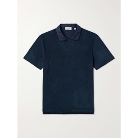 아뇨나 AGNONA Linen-Trimmed Cotton-Blend Terry Polo Shirt 1647597327617385