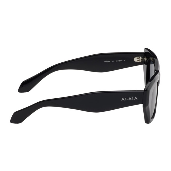  알라이아 ALAIA Black Rectangular Sunglasses 241483F005001