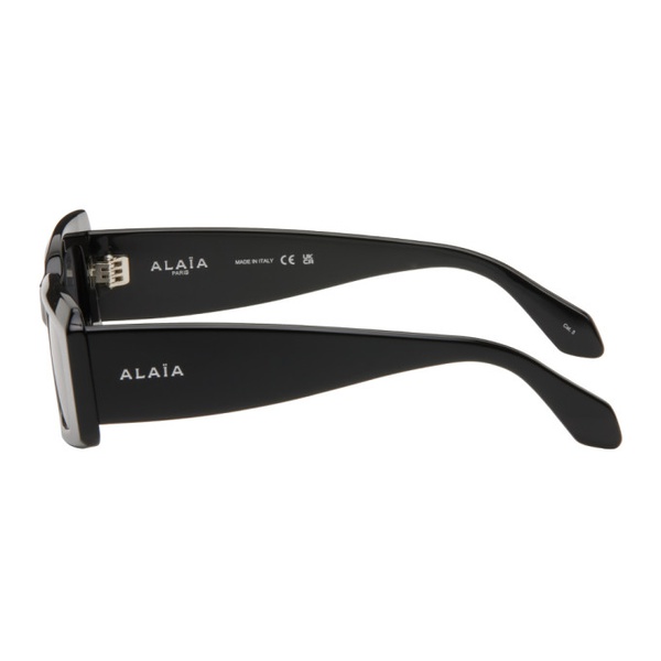  알라이아 ALAIA Black Rectangular Sunglasses 242483F005003