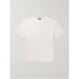 알라누이 ALANUI Logo-Embroidered Fringed Linen-Jersey T-Shirt 1647597324250373