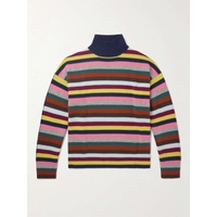 ALLUDE Striped Wool and Cashmere-Blend Rollneck Sweater 1647597319029526