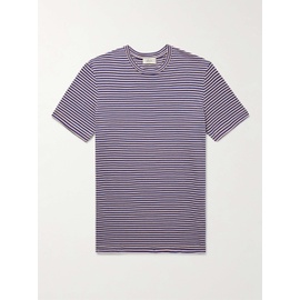 ALTEA Lewis Striped Linen and Cotton-Blend Jersey T-Shirt 1647597306880405