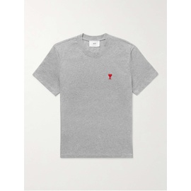 AMI PARIS Logo-Embroidered Cotton-Jersey T-Shirt 1647597295095925