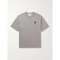 AMI PARIS Logo-Embroidered Cotton-Jersey T-Shirt 1647597295122875