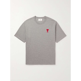 AMI PARIS Logo-Embroidered Cotton-Jersey T-Shirt 1647597295122875