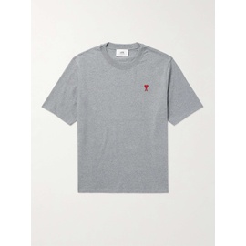 AMI PARIS Logo-Embroidered Cotton-Jersey T-Shirt 1647597318208927