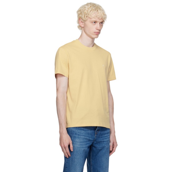  Ami Paris Yellow Ami de Coeur T-Shirt 232482M213007