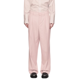 AMI Paris Pink Straight Fit Trousers 232482M191007