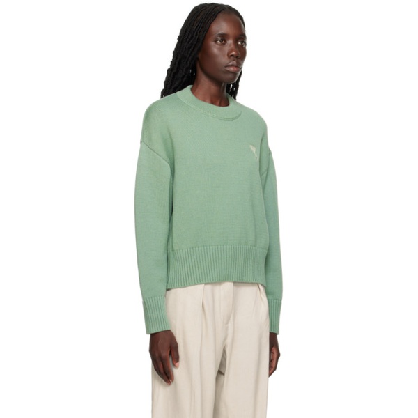  Ami Paris SSENSE Exclusive Green Ami de Coeur Sweater 231482F096016