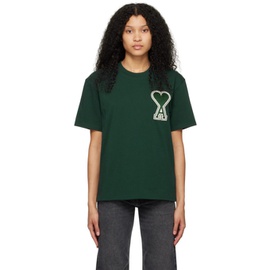 Ami Paris SSENSE Exclusive Green Ami de Coeur T-Shirt 231482F110033