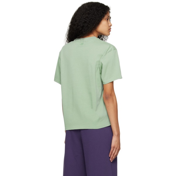  Ami Paris SSENSE Exclusive Green Ami de Coeur T-Shirt 231482F110035