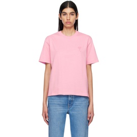 Ami Paris Pink Ami de Coeur T-Shirt 231482F110012