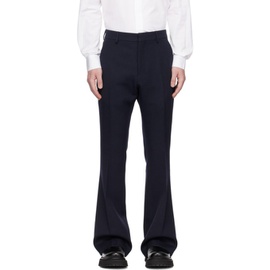 AMI Paris Navy Flared Trousers 231482M191001
