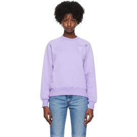 Ami Paris SSENSE Exclusive Purple Ami de Coeur Sweatshirt 231482F098031