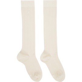 AMI Paris 오프화이트 Off-White Silk Socks 231482F076013