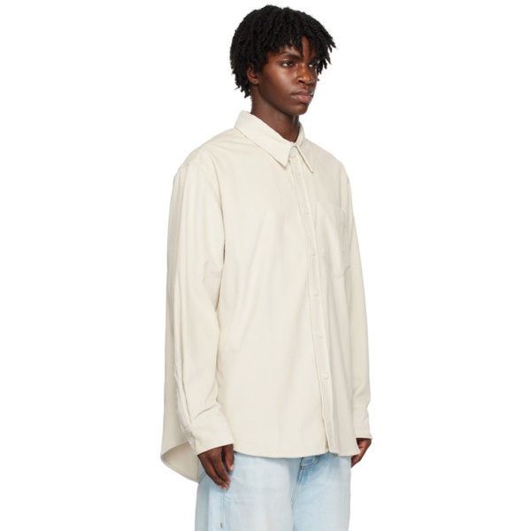  AMI Paris 오프화이트 Off-White Oversize Shirt 232482M192020