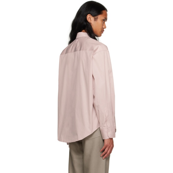  AMI Paris Pink Boxy-Fit Shirt 232482M192044