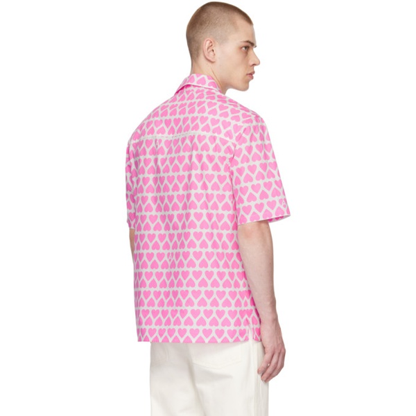  AMI Paris Pink & White Printed Shirt 231482M192034