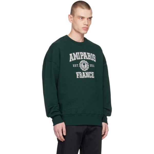  SSENSE Exclusive Green Ami Paris France Sweatshirt 231482M204022