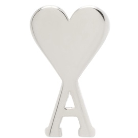 Ami Paris Silver Ami de Coeur Studs Earrings 241482F022003