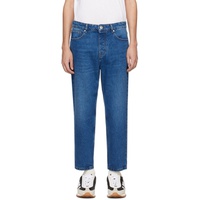 AMI Paris Indigo Tapered-Fit Jeans 241482M186008