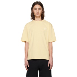 AMI Paris Yellow Bonded T-Shirt 241482M213016