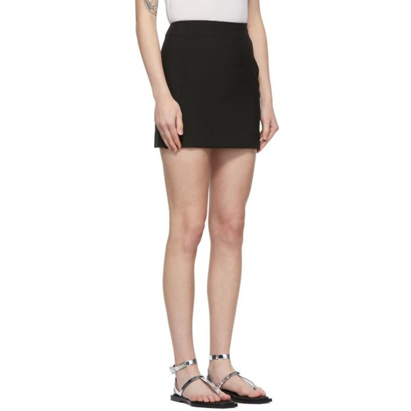  AMI Paris Black Wool Mini Skirt 221482F090003